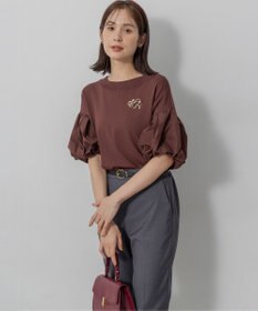 組曲 ストレッチクリアパフ袖 ニット