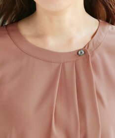 Tiaclasse 【洗える】アシメタックネックチュニックブラウス