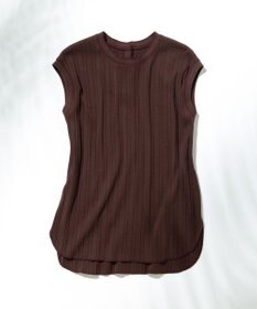 23区 【SLOW/洗える】ランダムリブフライス フレンチスリーブ カットソー