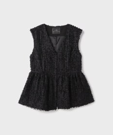 GRACE CONTINENTAL カットジャガードペプラムジレ