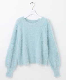 ANY SIS 【洗える】フィルムラメシャギー ニット