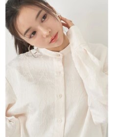 earth music&ecology フラワージャガードシャツ