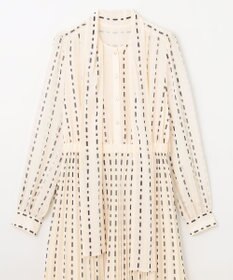 GRACE CONTINENTAL ドットストライププリントワンピース