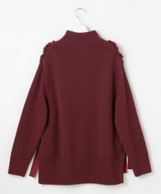 自由区 【カトリエムブーケ】Check frange フリンジプルオーバーニット