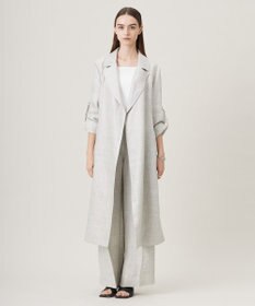 ICB L 【日本製】トリアセリネンシャイニーツイル ロングジャケット