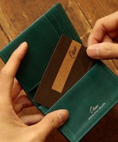 UNBILLION Otias コードバン調牛革バイカラーカードケース