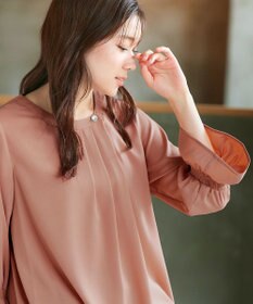 Tiaclasse 【洗える】アシメタックネックチュニックブラウス