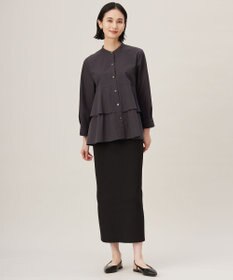 自由区 S 【洗える】リブストレッチタイト スカート