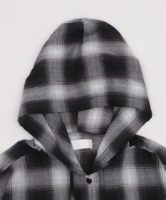 WEGO フードチェックBIGシャツ（S）