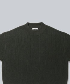 WHITE MAILS 【UNISEX】WASHI&COOMA LAMBS RIB KNIT MOCKNECK SWEATER ニットセーター