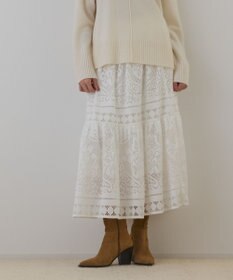 GRACE CONTINENTAL レースティアードスカート
