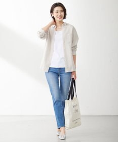 J.PRESS LADIES コットンリブ ノースリーブ カットソー