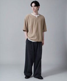 WEGO フェイクレイヤードキーネックT（S）