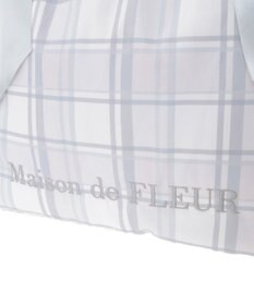Maison de FLEUR チェックダブルリボントートバッグ
