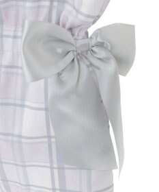 Maison de FLEUR チェックダブルリボントートバッグ