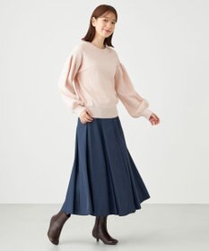 SHARE PARK LADIES ソフトタッチパフスリーブニット