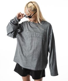 WEGO 【ユニセックス着用ITEM/MLサイズ展開】コールドダイダメージアップリケT（LS）