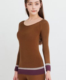 WACOAL あったかインナー よく伸びる生地 袖丈調節可能(7分袖~9分袖) 保温性(身生地) 9分袖 長袖 【360°ラクストレッチ】 レディース CLD371 /ワコール