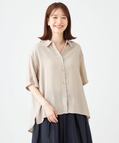 SHARE PARK LADIES 【2WAY】オーバーサイズ楊柳シャツ