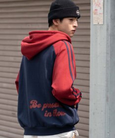 WEGO 【ユニセックス着用ITEM】ラインラグランZIPパーカー