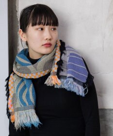 POLS 【ウール混】Breeze モヒカンウールストール