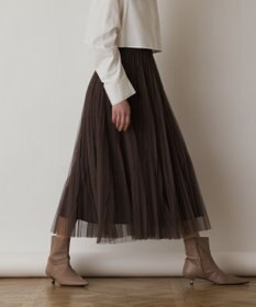 GRACE CONTINENTAL チュールマチプリーツスカート