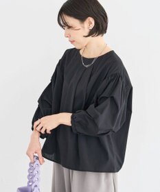 Green Parks イージーケア袖タックブラウス