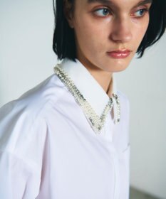 GRACE CONTINENTAL ビジューカラーシャツ