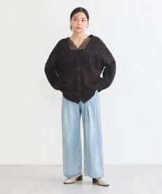 earth music&ecology チュールフリルカーディガン