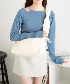 WEGO 【マルチWAY】ドロストギャザーショルダーバッグ