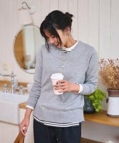 WEGO 【WEB限定/2025年秋冬新作/洗濯OK/毛玉レス/MLXLサイズ展開/オフィス/カジュアル】ベーシックニットセーター