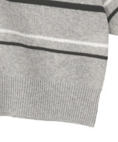 Green Parks 衿付き７分袖ニットプルオーバー