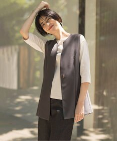 J.PRESS LADIES L 【セットアップ対応・洗える】RELAXIONツイル ジレ