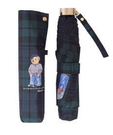 MOONBAT POLO RALPH LAUREN（ポロ ラルフローレン)フレンチベア×チェック 雨傘 折りたたみ傘