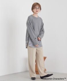 AMERICAN HOLIC Moomin 袖刺繍ニットプルオーバー