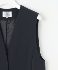 J.PRESS LADIES 【セットアップ対応・洗える】セラテリーダブルクロス ジレ