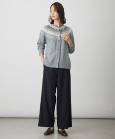 J.PRESS LADIES ジョーゼット裏起毛 ワイド パンツ