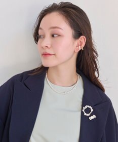 Phoebe 【セレモニーセット】クラスアップパールネックレス×ドレッシングパールイヤーカフSET