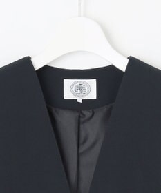 J.PRESS LADIES 【セットアップ対応・洗える】セラテリーダブルクロス ジレ