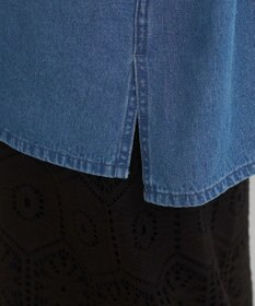 WEGO 【ANGIE VINTAGE】襟が選べる デニム プルオーバー シャツ（バンドカラー/レギュラー）