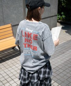 WEGO 【綿100%】ヴィンテージウォッシュグラフィックTシャツ