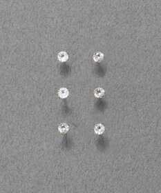 Phoebe 【金属アレルギー対応】6setビジューピアス　ゴールド/サージカルステンレス