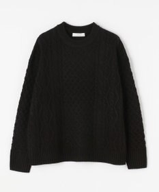 ANY L 【洗濯機可】ソフトタッチケーブルニット