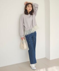 Feroux ランダムパールデニム パンツ