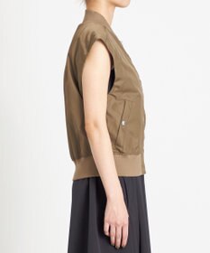 NAVE 【Nave　洗える】リサイクルツイル ノースリーブブルゾン