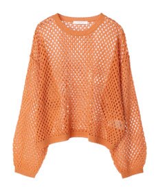 Green Parks メッシュ編みニットプルオーバー