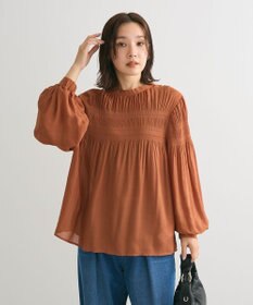 Green Parks マジョリカプリーツブラウス