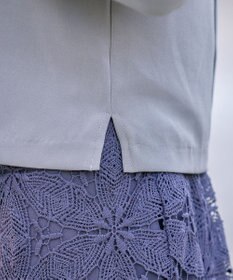 Tiaclasse L 【ダブルストレッチ】【洗える】タックパフ袖ブラウス