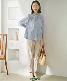 組曲 【WEB限定カラーあり】エンブロイダリーレース フレアスリーブブラウス