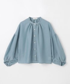 ANY シアーテックリネンギャザーブラウス